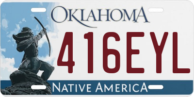 OK license plate 416EYL