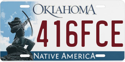 OK license plate 416FCE