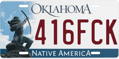 OK license plate 416FCK