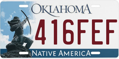 OK license plate 416FEF