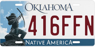 OK license plate 416FFN