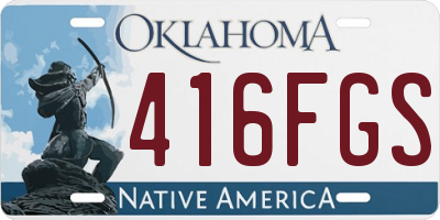 OK license plate 416FGS