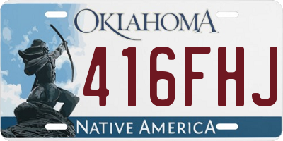 OK license plate 416FHJ