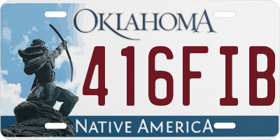 OK license plate 416FIB