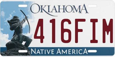 OK license plate 416FIM