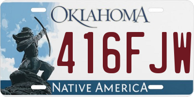 OK license plate 416FJW