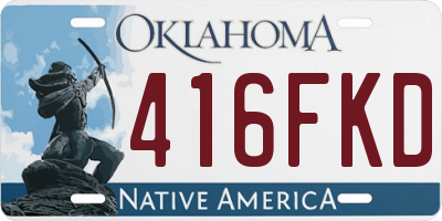 OK license plate 416FKD