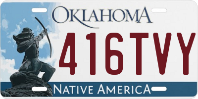 OK license plate 416TVY