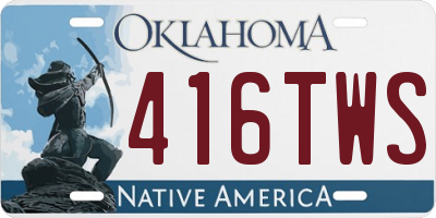 OK license plate 416TWS