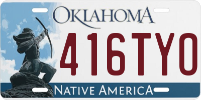 OK license plate 416TYO