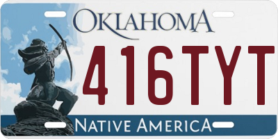 OK license plate 416TYT