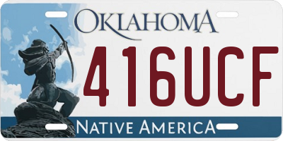 OK license plate 416UCF