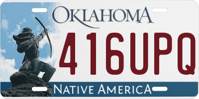 OK license plate 416UPQ