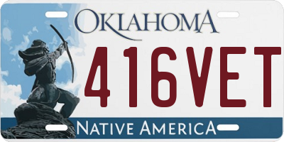 OK license plate 416VET