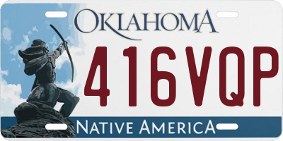 OK license plate 416VQP