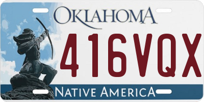 OK license plate 416VQX