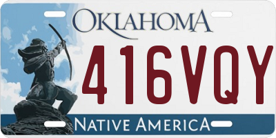 OK license plate 416VQY
