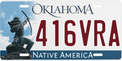 OK license plate 416VRA