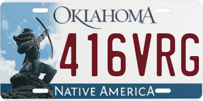 OK license plate 416VRG