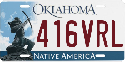 OK license plate 416VRL