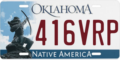 OK license plate 416VRP