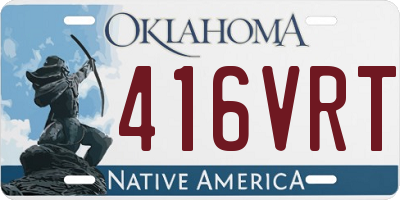 OK license plate 416VRT