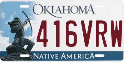 OK license plate 416VRW