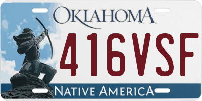 OK license plate 416VSF