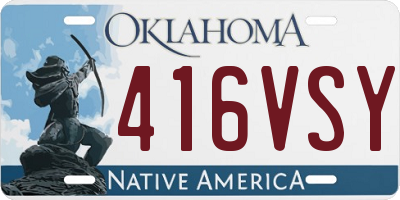 OK license plate 416VSY