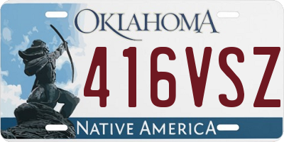 OK license plate 416VSZ