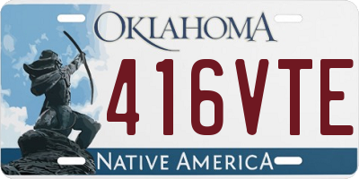 OK license plate 416VTE