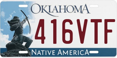 OK license plate 416VTF