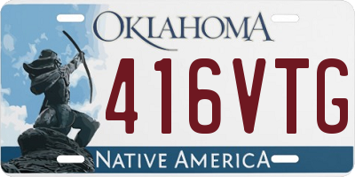 OK license plate 416VTG