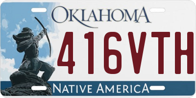 OK license plate 416VTH