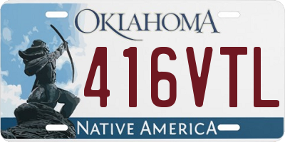 OK license plate 416VTL
