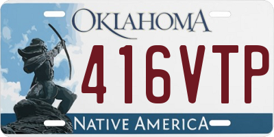 OK license plate 416VTP