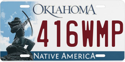 OK license plate 416WMP