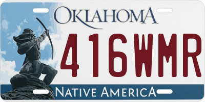 OK license plate 416WMR
