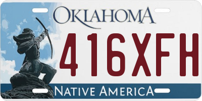 OK license plate 416XFH