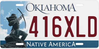 OK license plate 416XLD
