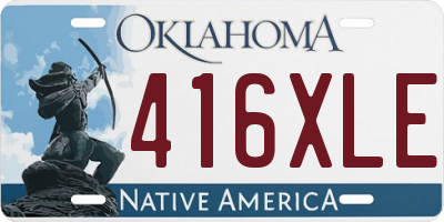 OK license plate 416XLE