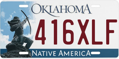 OK license plate 416XLF