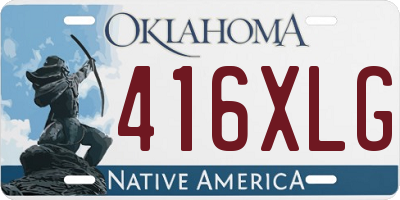 OK license plate 416XLG