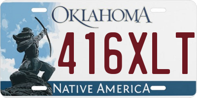 OK license plate 416XLT