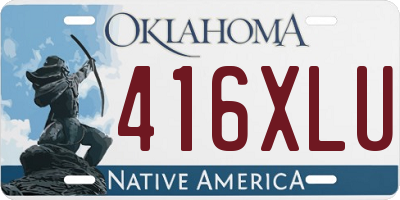 OK license plate 416XLU