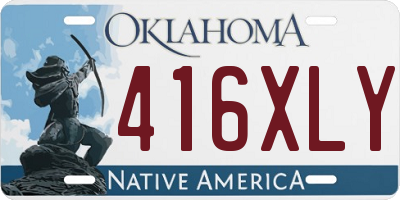 OK license plate 416XLY
