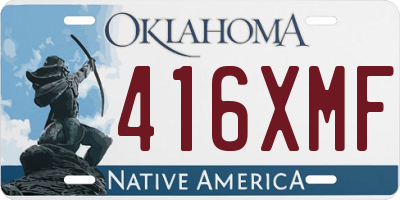 OK license plate 416XMF