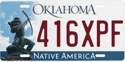 OK license plate 416XPF