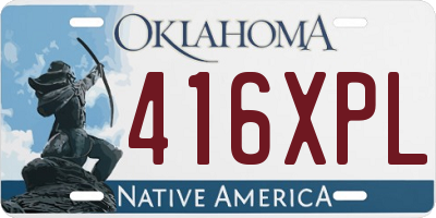 OK license plate 416XPL