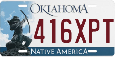 OK license plate 416XPT